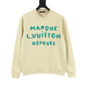 Louis Vuitton Embroidered Lettering Crewneck Sweatshirt - Pale Yellow - front view