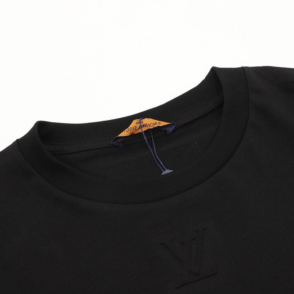 Louis Vuitton Tonal Raised-Logo Long-Sleeve T-Shirt - Black - product detail 3