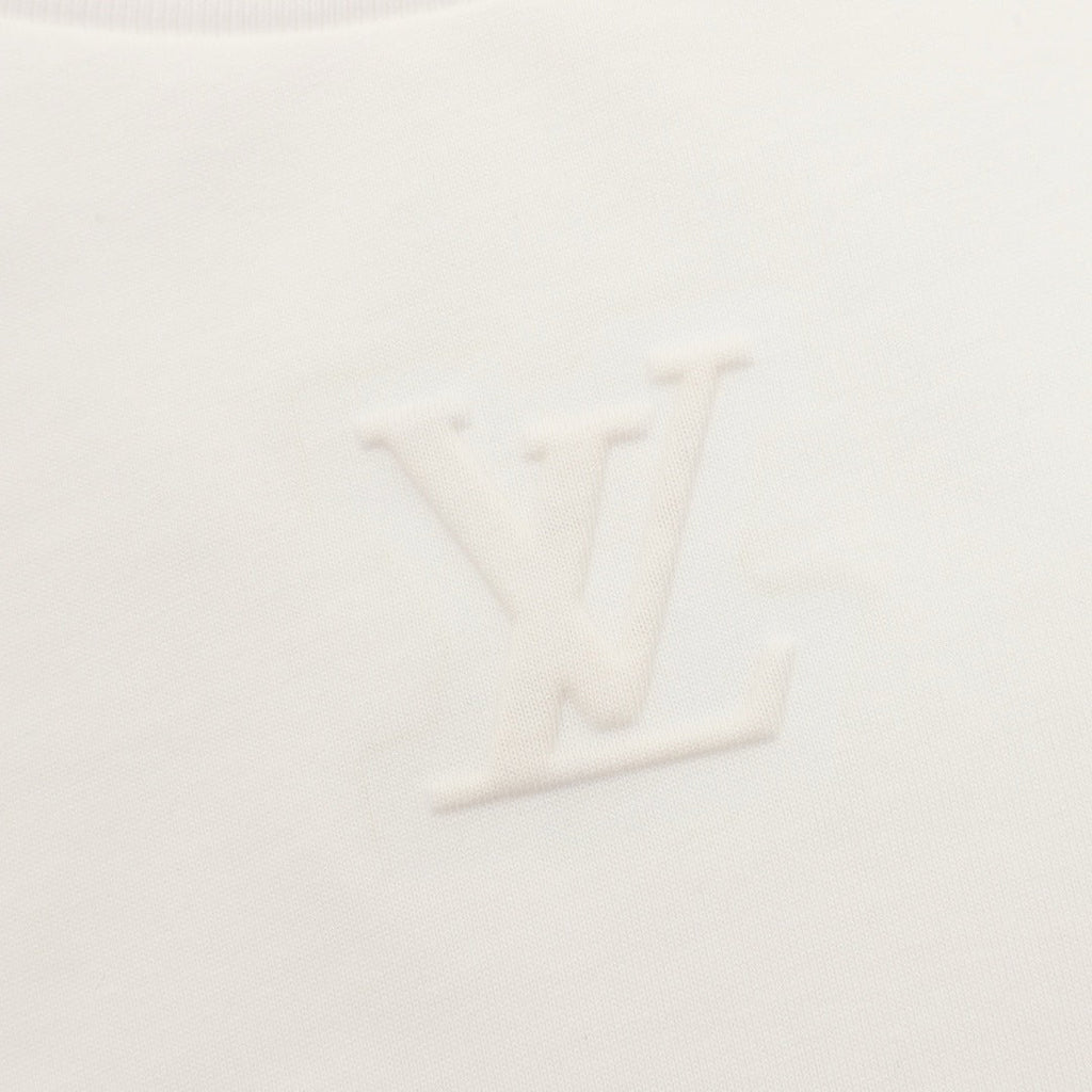 Louis Vuitton Tonal Raised-Logo Long-Sleeve T-Shirt - White - product detail 3
