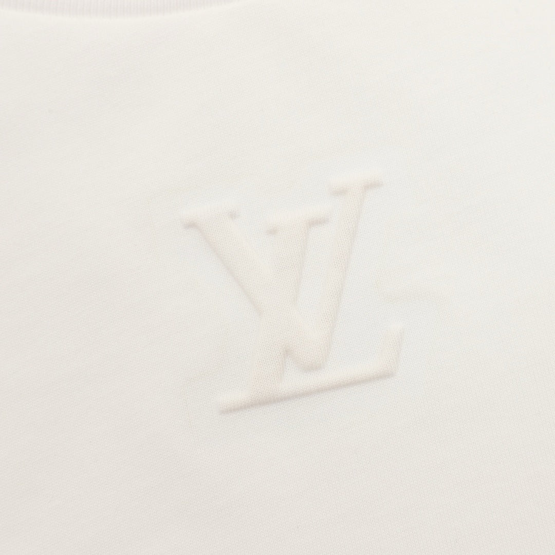 Louis Vuitton Tonal Raised-Logo Long-Sleeve T-Shirt - White - product detail 3