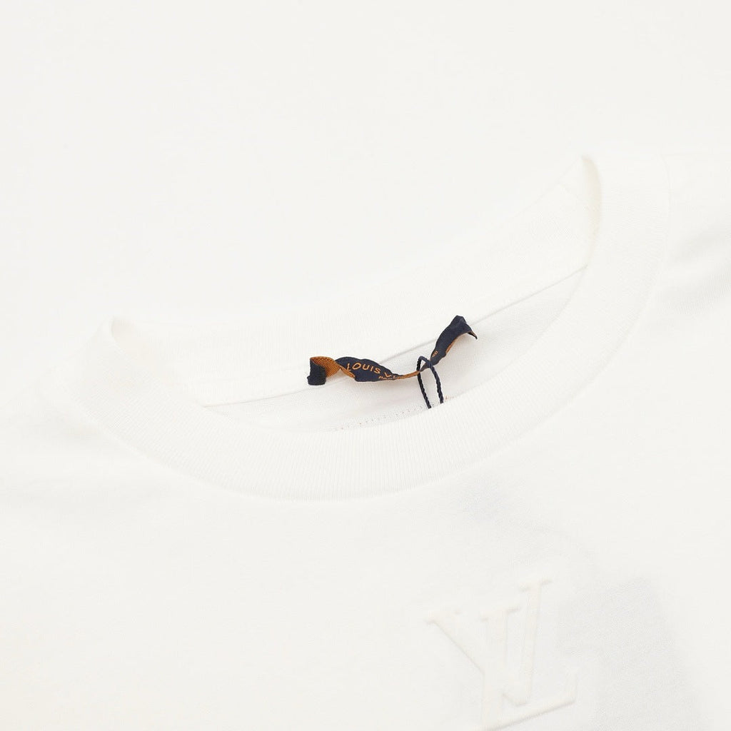 Louis Vuitton Tonal Raised-Logo Long-Sleeve T-Shirt - White - product detail 4