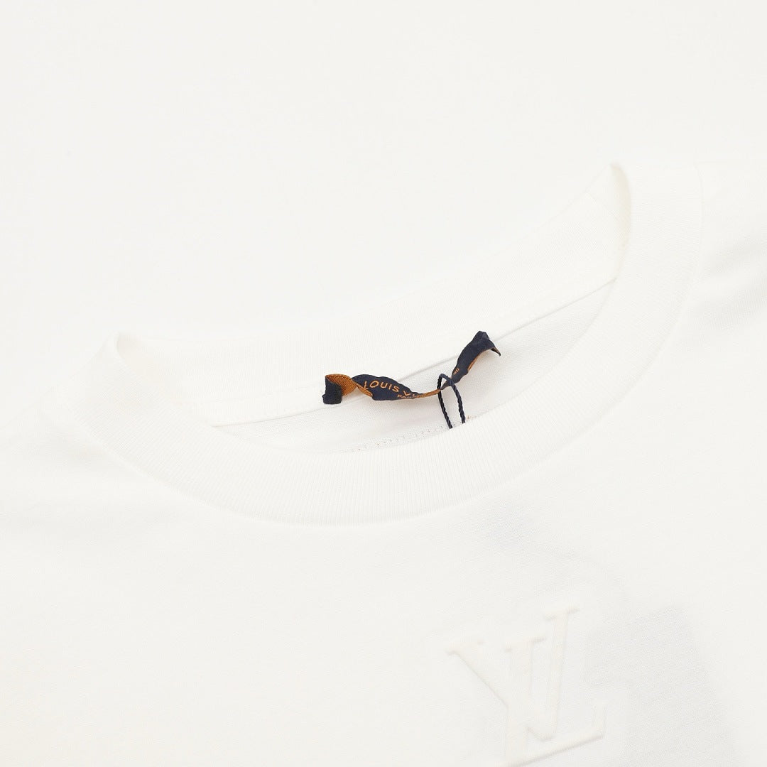 Louis Vuitton Tonal Raised-Logo Long-Sleeve T-Shirt - White - product detail 4