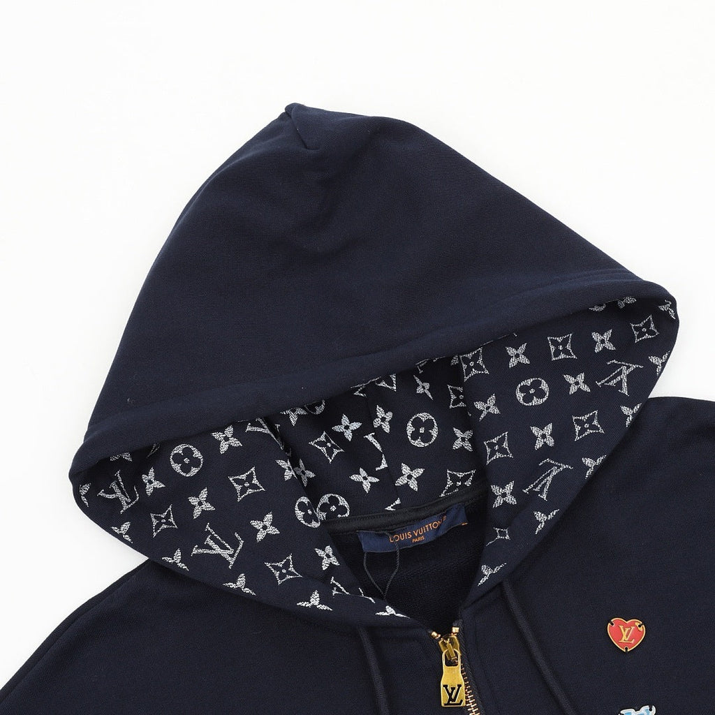 Black reversible hooded jacket - view 4