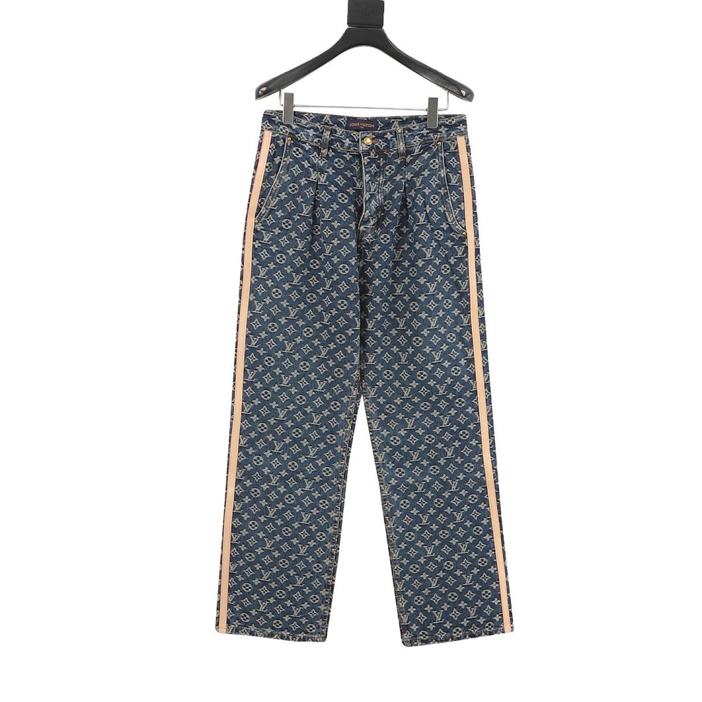 Louis Vuitton Monogram Side-Stripe Jeans - Indigo - front view