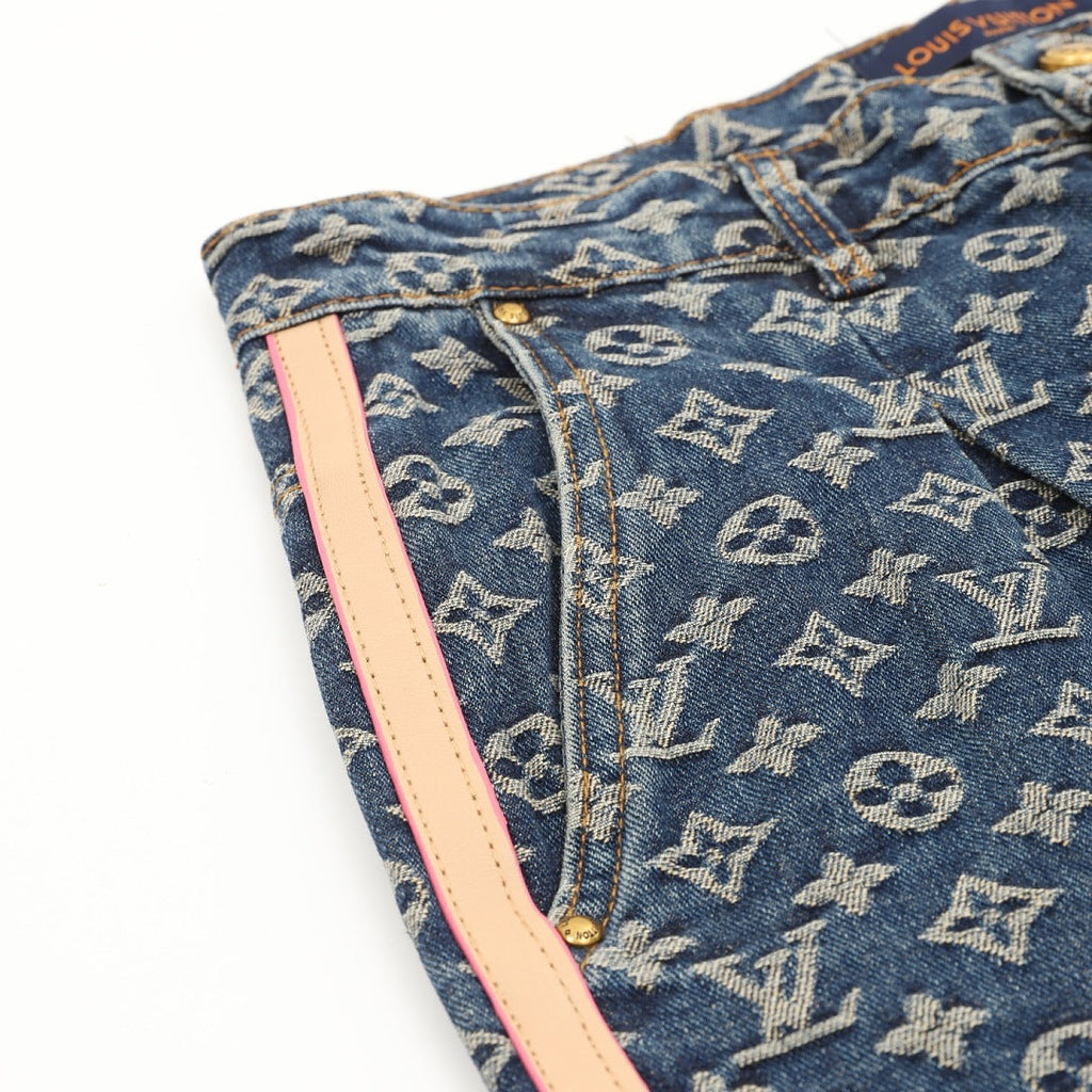 Louis Vuitton Monogram Side-Stripe Jeans - Indigo - product detail 2