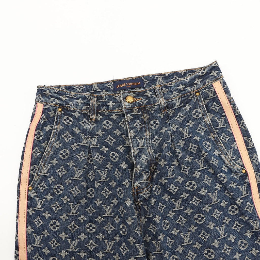Louis Vuitton Monogram Side-Stripe Jeans - Indigo - product detail 3