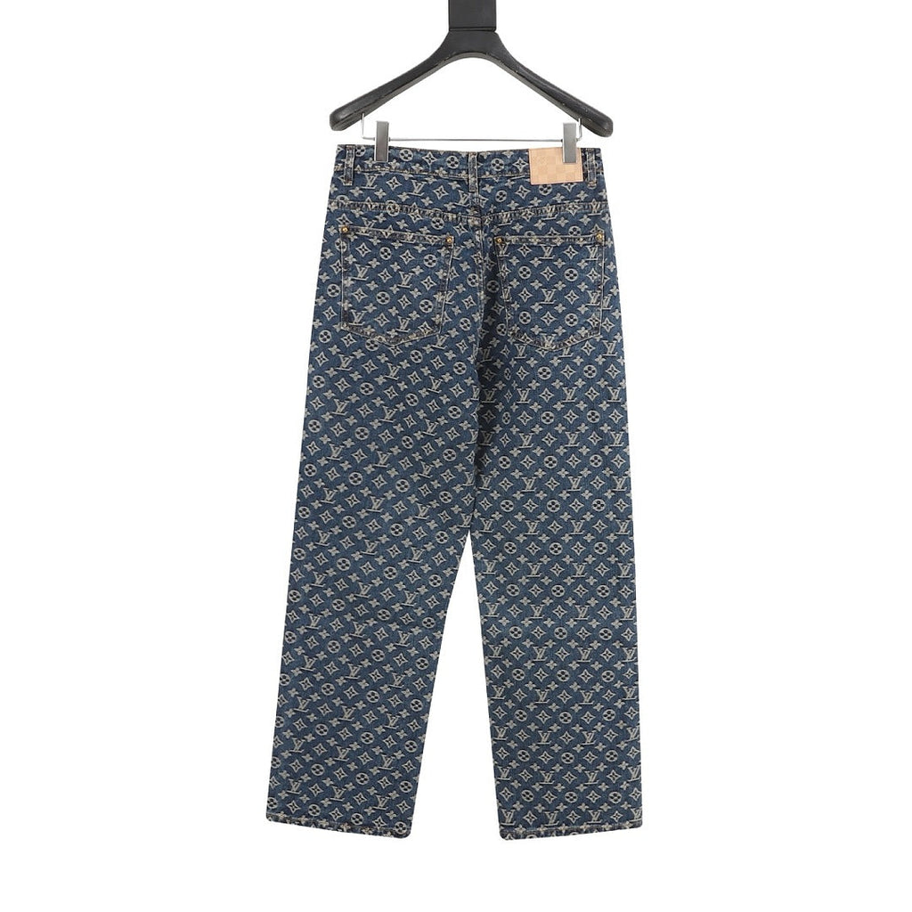 Louis Vuitton Monogram Side-Stripe Jeans - Indigo - product detail 4