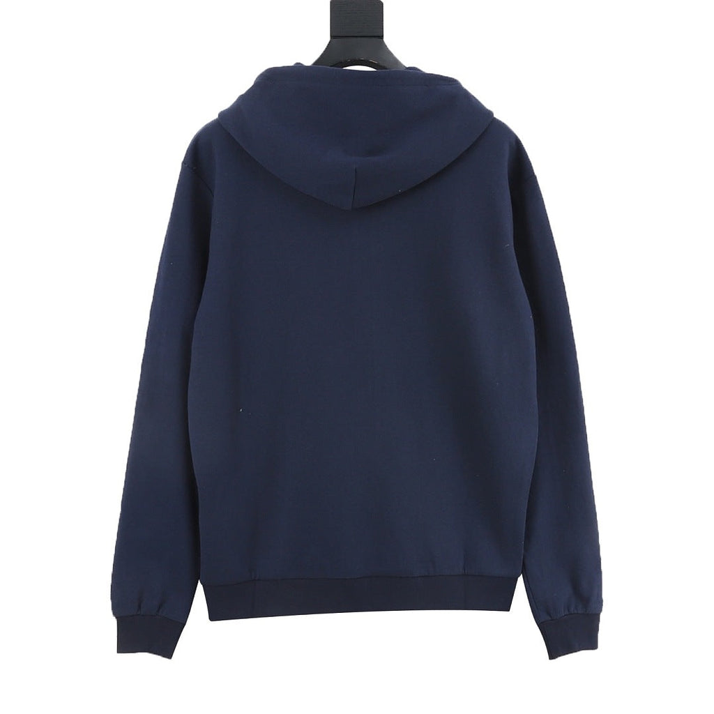 Louis Vuitton LV Logo Zip-Up Hoodie - Navy - product detail 5