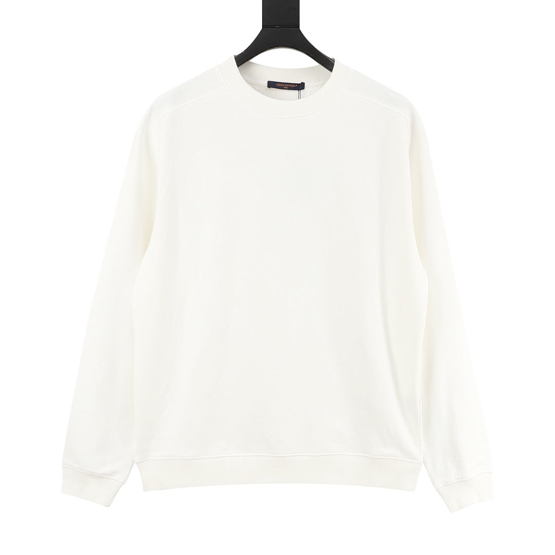 Louis Vuitton Tonal Jacquard Crewneck Sweatshirt - Ivory - front view
