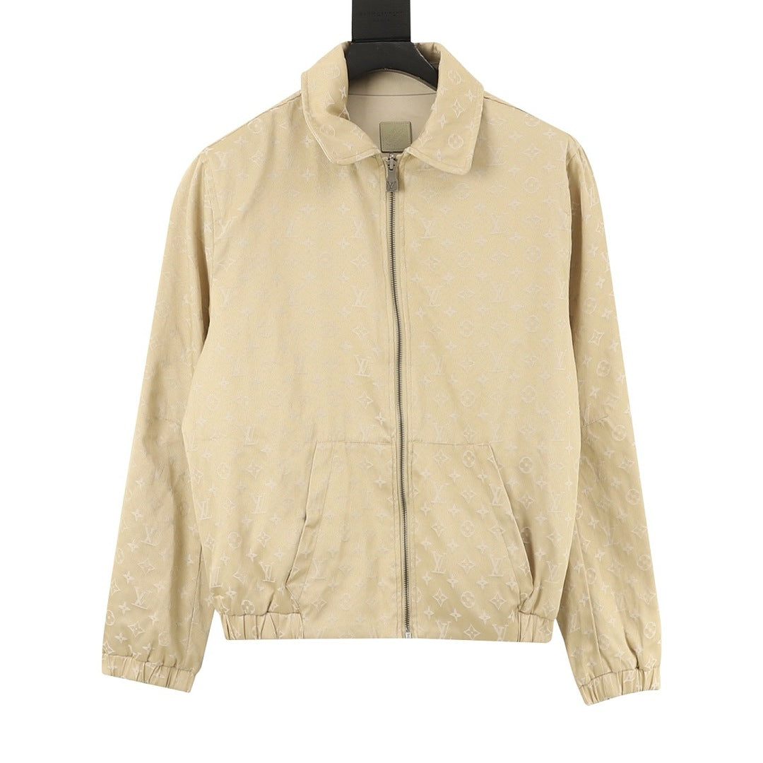 Louis Vuitton Reversible Monogram Collared Zip Jacket - Beige - product detail 5