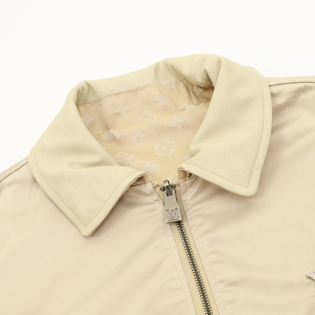 Louis Vuitton Reversible Monogram Collared Zip Jacket - Beige - product detail 9