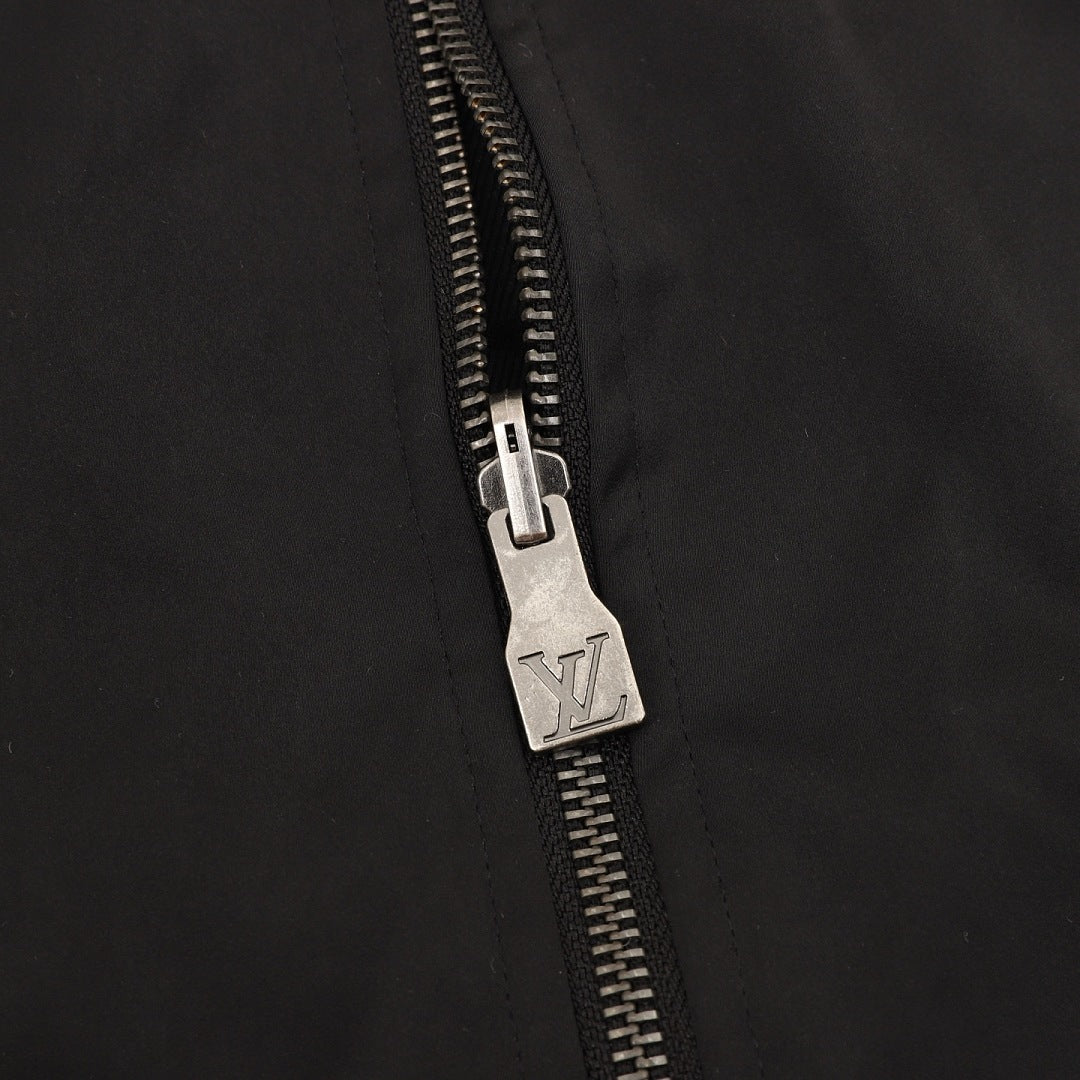 Louis Vuitton Reversible Monogram Collared Zip Jacket - Black - product detail 6