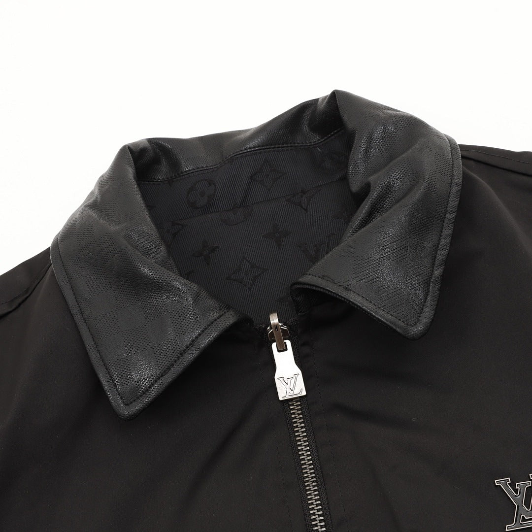 Louis Vuitton Reversible Monogram Collared Zip Jacket - Black - product detail 9