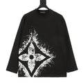 Louis Vuitton Oversized Monogram Flower Graphic Long-Sleeve T-Shirt - Black - front view
