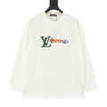 Louis Vuitton Multicolor LV Lovers Logo Long-Sleeve Crewneck T-Shirt - Ivory - front view
