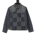 Louis Vuitton Monogram and Checkerboard Panel Denim Jacket - Indigo - front view