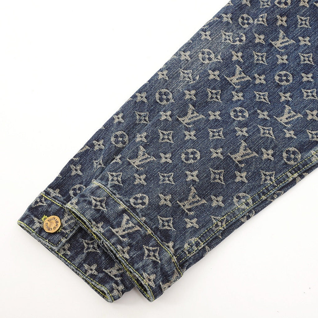 Louis Vuitton Monogram and Checkerboard Panel Denim Jacket - Indigo - detail view 3
