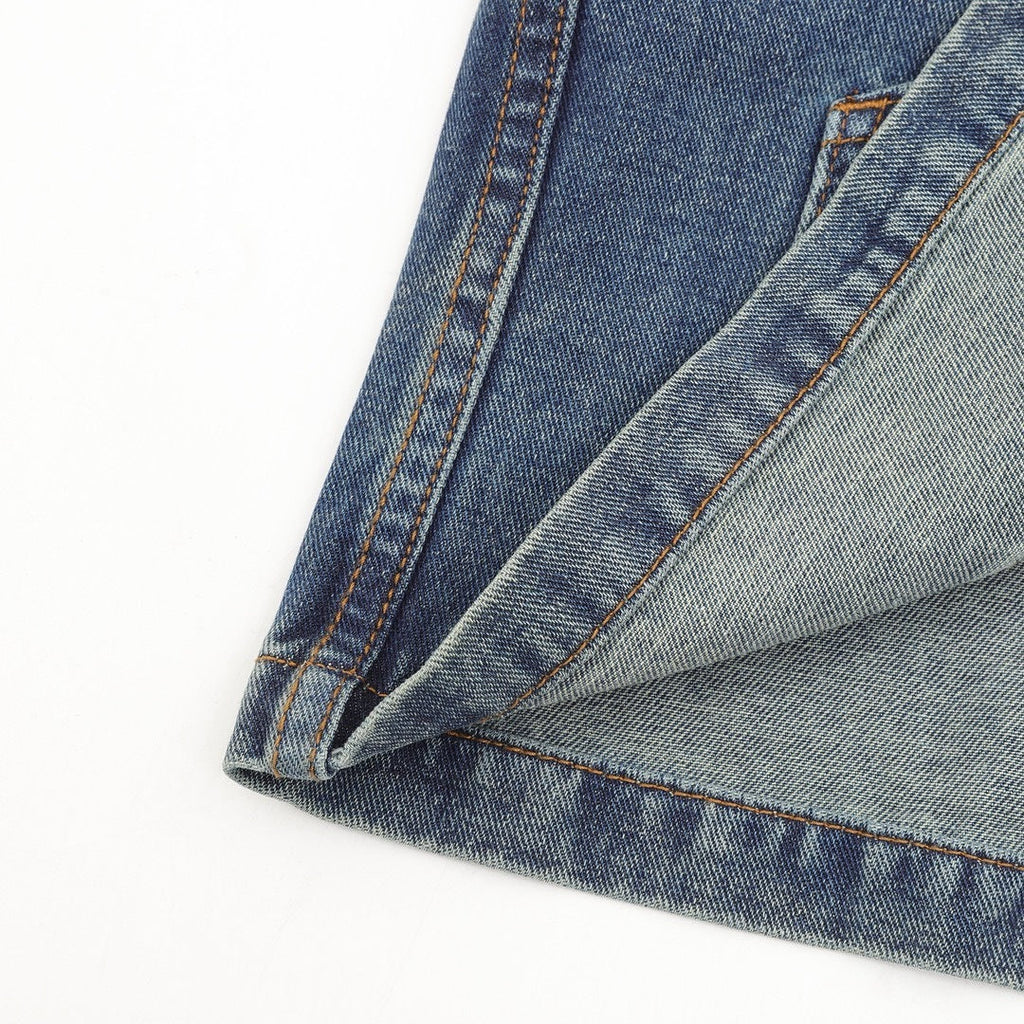 Louis Vuitton Tonal Monogram Pocket Zip-Up Denim Jacket - Washed Blue - detail view 1