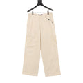 Louis Vuitton Tonal Monogram Panel Wide-Leg Jeans - Cream - front view