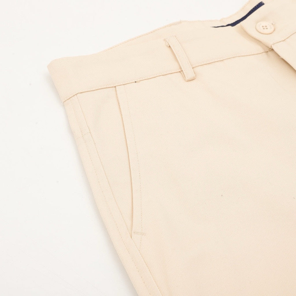 Louis Vuitton Tonal Monogram Panel Wide-Leg Jeans - Cream - detail view 4