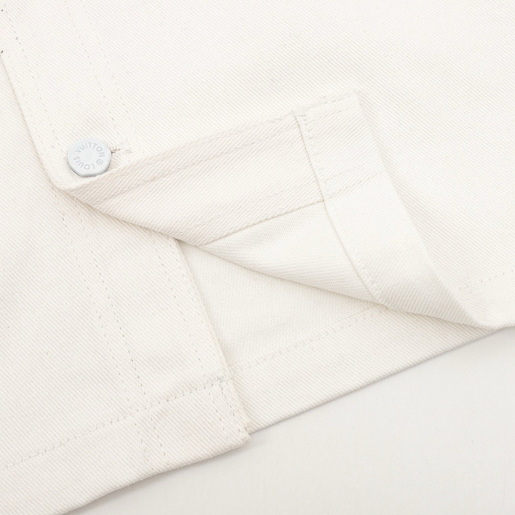 Louis Vuitton Gradient Monogram Long-Sleeve Denim Shirt - Charcoal and Ivory - detail view 1