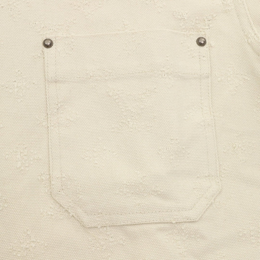 Louis Vuitton Tonal Monogram Twin-Pocket Denim Shirt - Ivory - detail view 3