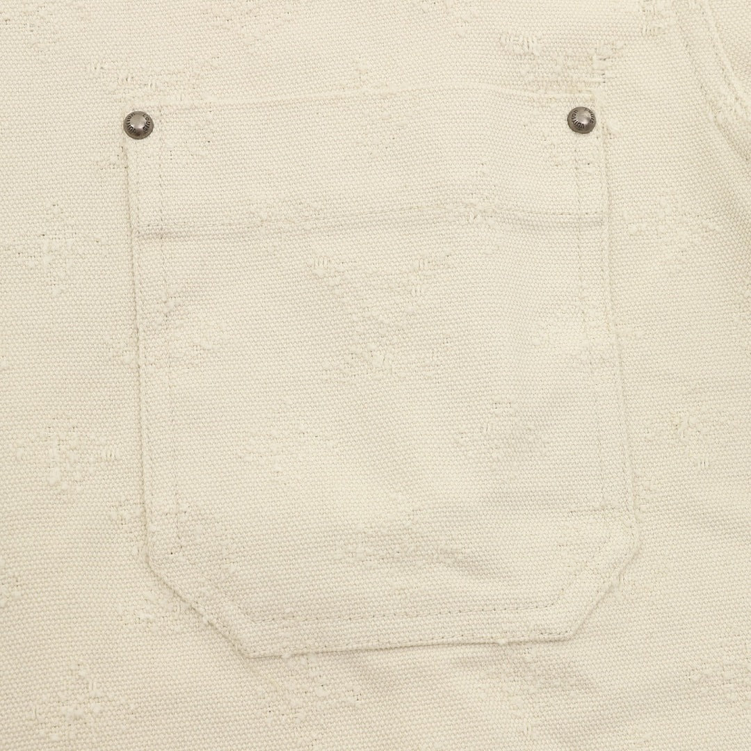 Louis Vuitton Tonal Monogram Twin-Pocket Denim Shirt - Ivory - detail view 3