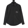 Louis Vuitton Beaded-Look Script Pocket Long-Sleeve Shirt - Black - front view