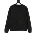 Louis Vuitton Tonal Monogram Hem-Detail Crewneck Sweatshirt - Black - front view