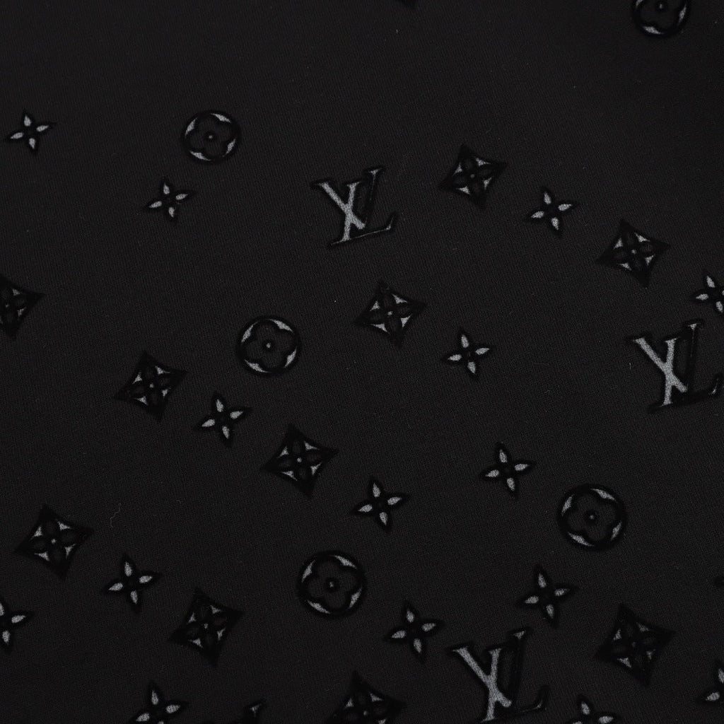 Louis Vuitton Tonal Monogram Hem-Detail Crewneck Sweatshirt - Black - detail view 2