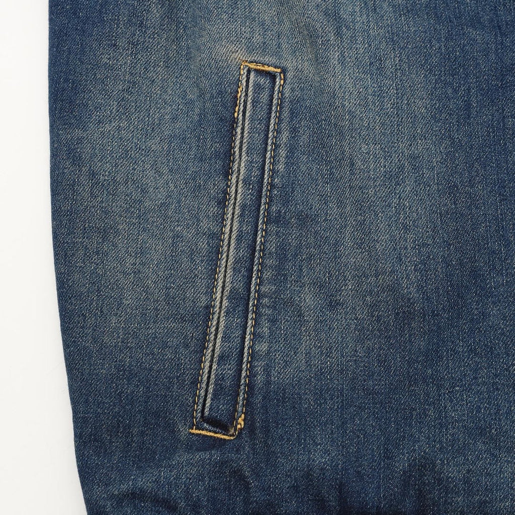 Louis Vuitton Contrast-Collar Cropped Denim Trucker Jacket - Washed Blue - detail view 1