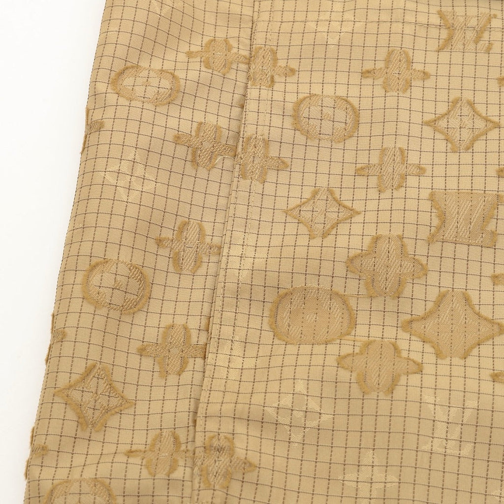 Louis Vuitton Monogram Grid Zip-Up Shirt Jacket with Flap Pockets - Sand - detail view 1