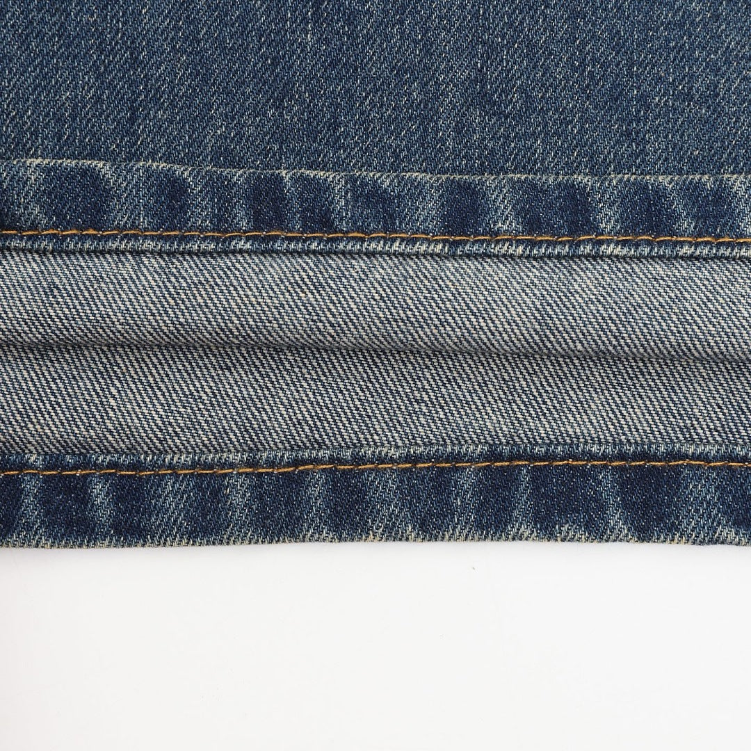 Louis Vuitton Washed Blue Straight-Leg Jeans with Contrast Monogram Back Pockets - detail view 1