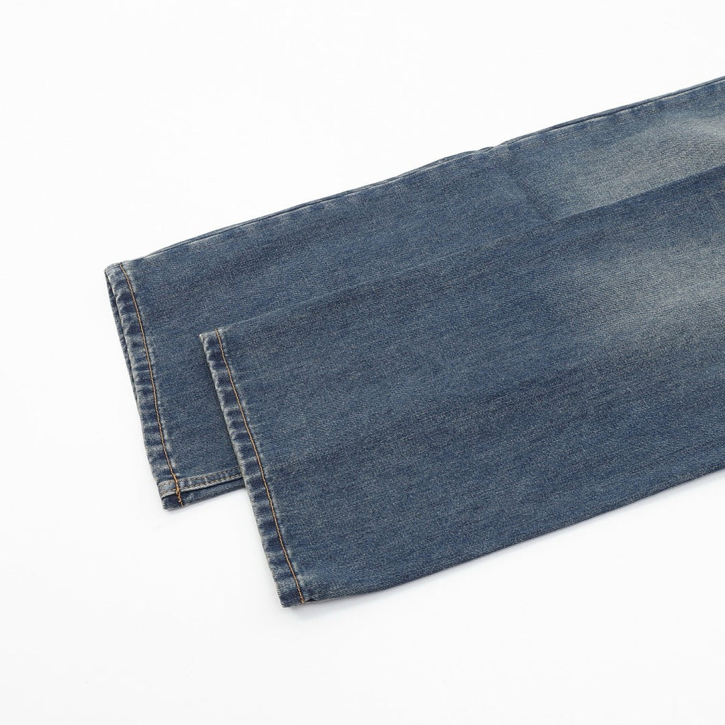 Louis Vuitton Washed Blue Straight-Leg Jeans with Contrast Monogram Back Pockets - detail view 3