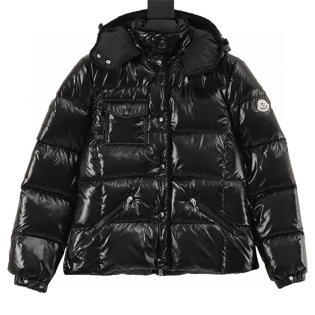 Moncler Glareins Hooded Short Down Jacket - Women's Black - front view