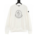 Moncler Chest-Print Crewneck Sweatshirt - Men's Off White - front view
