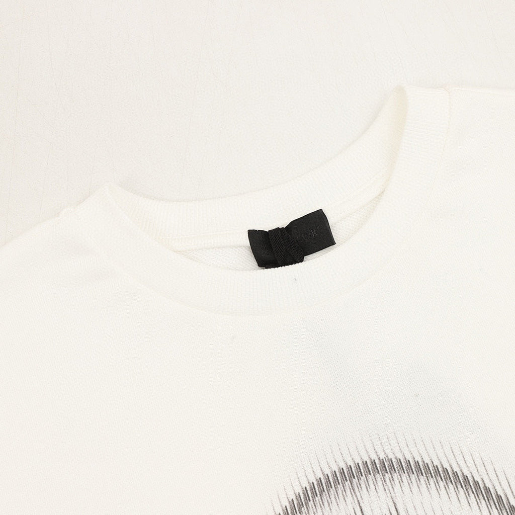 Moncler Chest-Print Crewneck Sweatshirt - Men's Off White - detail 1